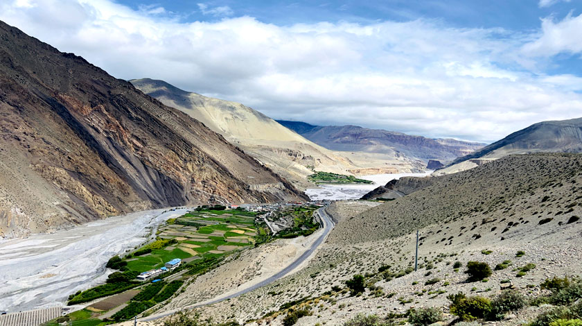 Jomsom Muktinath trek in Nepal during monsoon season