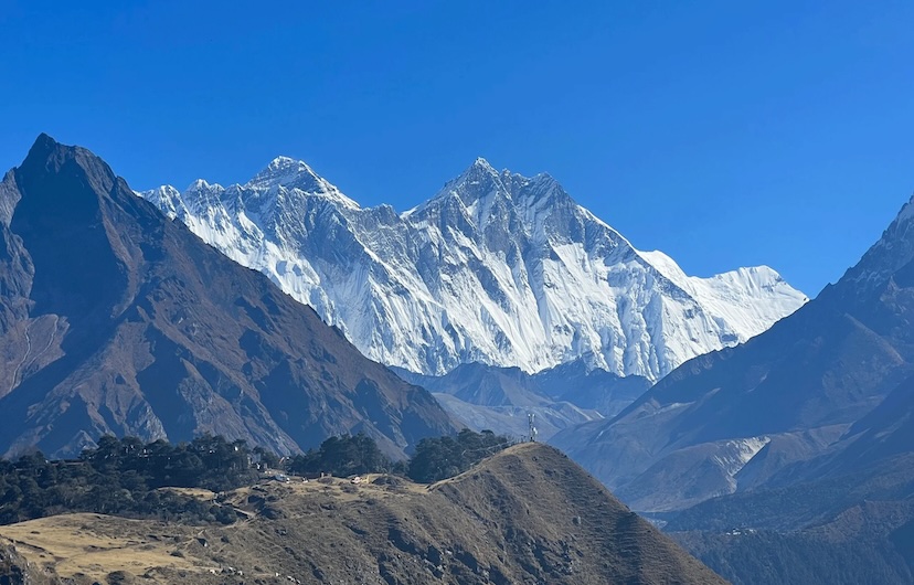 View from the Everest and surroundings mountain during Everest Trek.