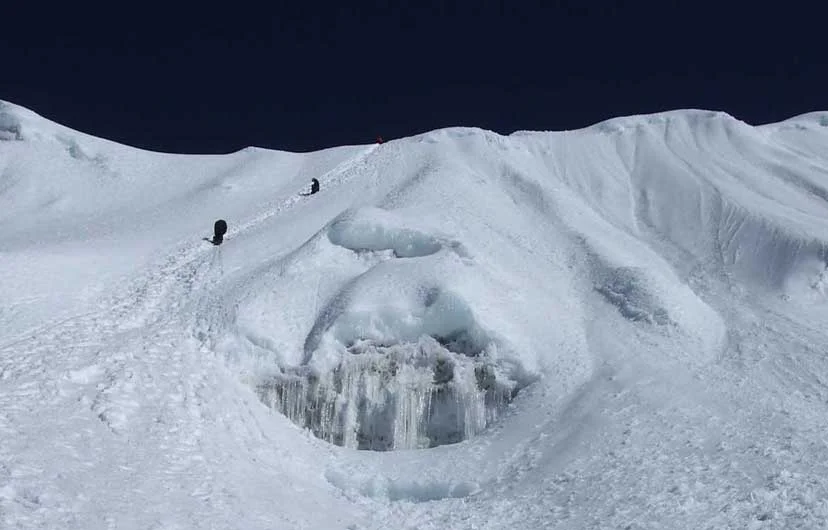 Photo during Everest base camp with island peak climbing summit day.