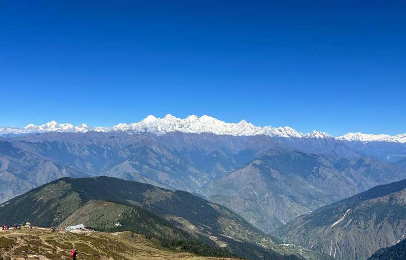 View from Lauribina during Gosaikunda lake trek